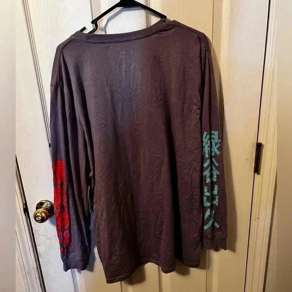 MY HERO ACADEMIA IZUKU MIDORIYA KATSUKI Long Sleeve Graphic Tshirt Anime Mens XL - Picture 5 of 6